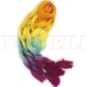 脏辫接发外贸化纤大辫子编发非洲脏辫假发黑人大辫子双色渐变雷鬼