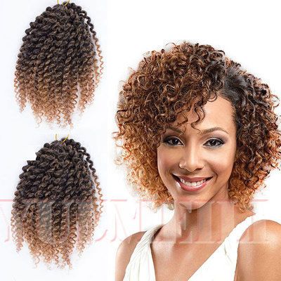 Afro Kinky Curly Twist Marley Crochet Braids Hair  脏辫 假发