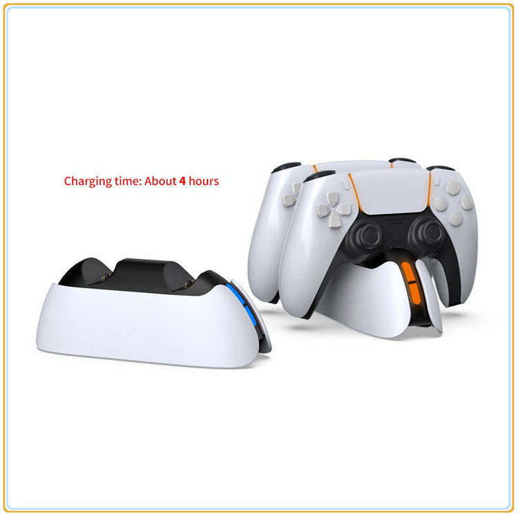 DOBE GENUINE PS5 GAME HANDLE DOUBLE SEAT CHARGER P5 HANDLE CHARGING SEAT PS5 HANDLE CHARGER LED LIGHT