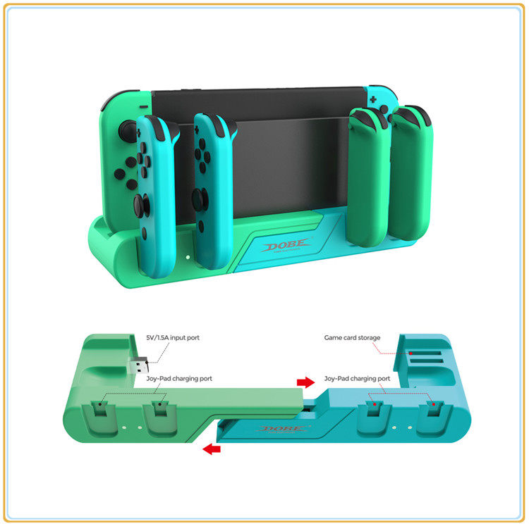 DOBE GENUINE SWITCH HANDLE CHARGER NS JOY-CON LEFT AND RIGHT SMALL HANDLE CHARGING BASE CHARGER