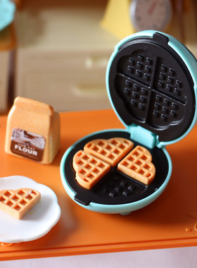 Dollhouse娃娃屋厨房迷你烤面包机袖珍电烤箱玩具微缩食玩模型OB1