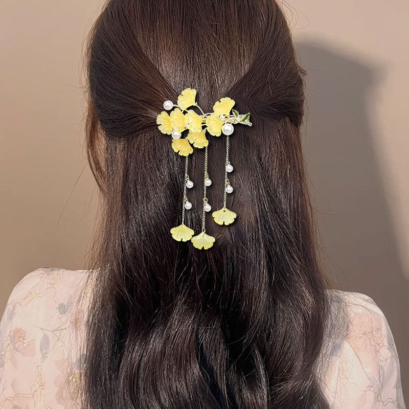 三生有杏~枫叶流苏刘海侧边夹网红头饰女发卡侧边夹感,饰品/流行首饰/时尚饰品新,民族风发饰,淘宝优惠券,粉丝福利购,淘宝优惠卷