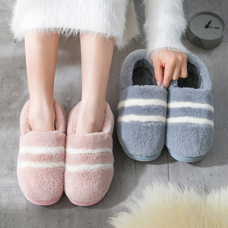 仿兔毛棉鞋室内冬季春秋月子鞋家居家地板情侣保暖鞋家居舒适