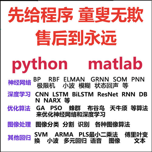 python代编程代做代写程序代码编写BP神经网络深度学习开发接单