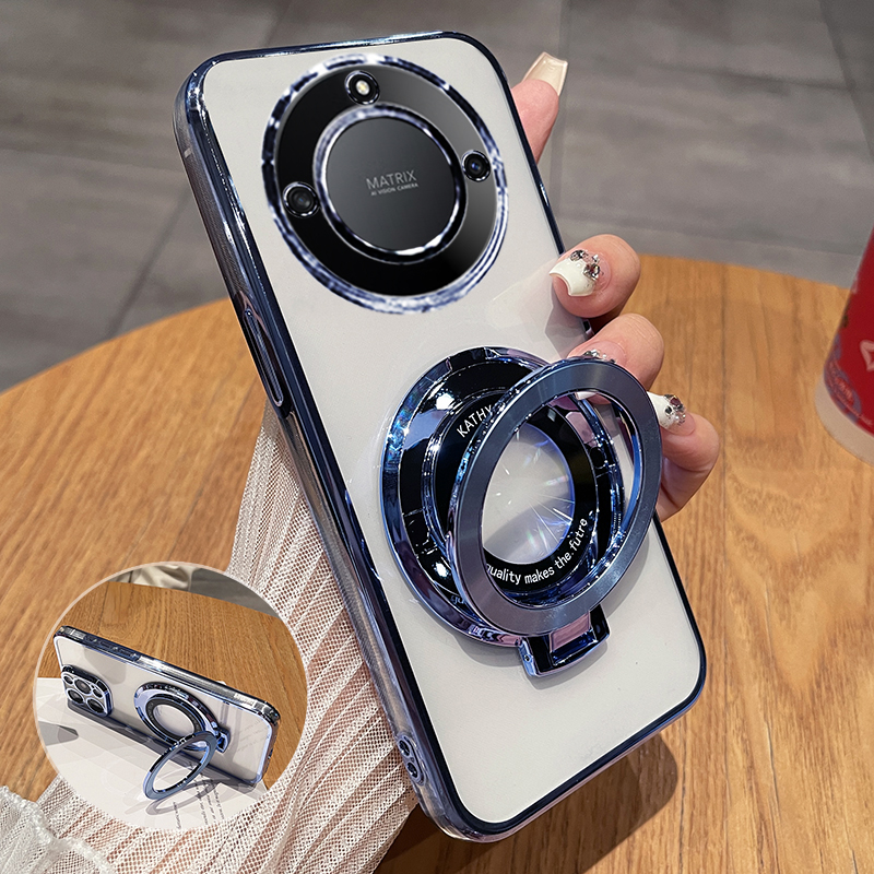 荣耀X40硅胶透明电镀手机壳