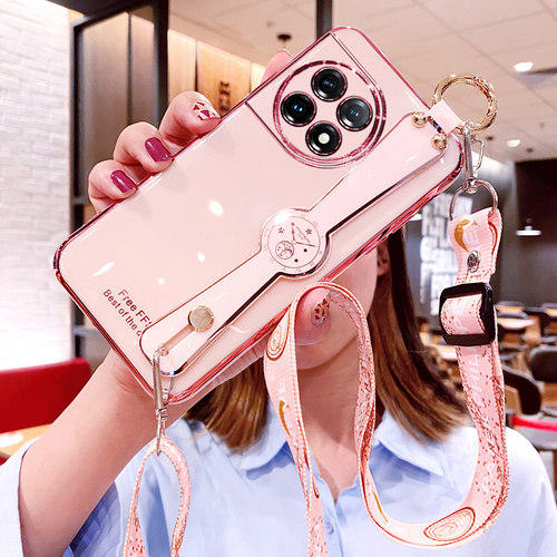 一加11硅胶日韩手机壳斜挎挂绳