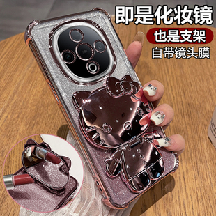 适用vivoy300c手机壳vivo透明y300c保护硅胶套V2435A自带镜头膜全包气囊防摔软壳voviy女可爱卡通voy支架镜子