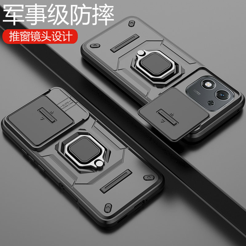 适用华为荣耀x70i手机壳ABR一AN00保护硅胶套气囊防摔honorx70i镜头全包磨砂硬壳honor男黑色新款带支架磁吸