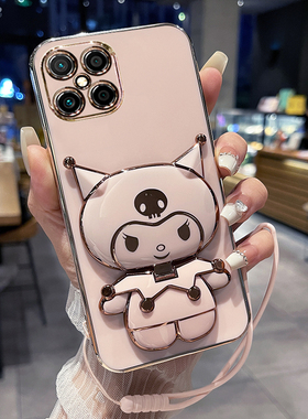 适用华为nzoneS7pro+手机壳智选zones7por十保护5G硅胶套SP300全包防摔s7软壳nzone中国移动可爱卡通女带镜子