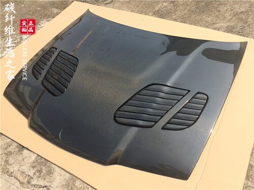 适用于宝马3系E36碳纤维机盖M3改装GTR款开孔引擎盖头盖大小包围