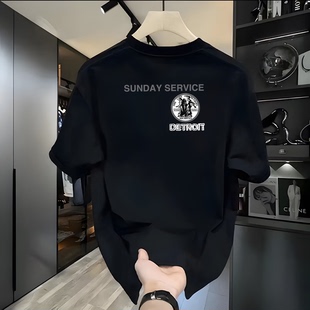 欧美潮牌FOG高街KANYE侃爷专辑限定发泡印花宽松短袖 T恤男女同款