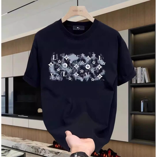 男生短袖T恤2026新款潮流休闲印花宽松短袖夏季新款打底衫衣服