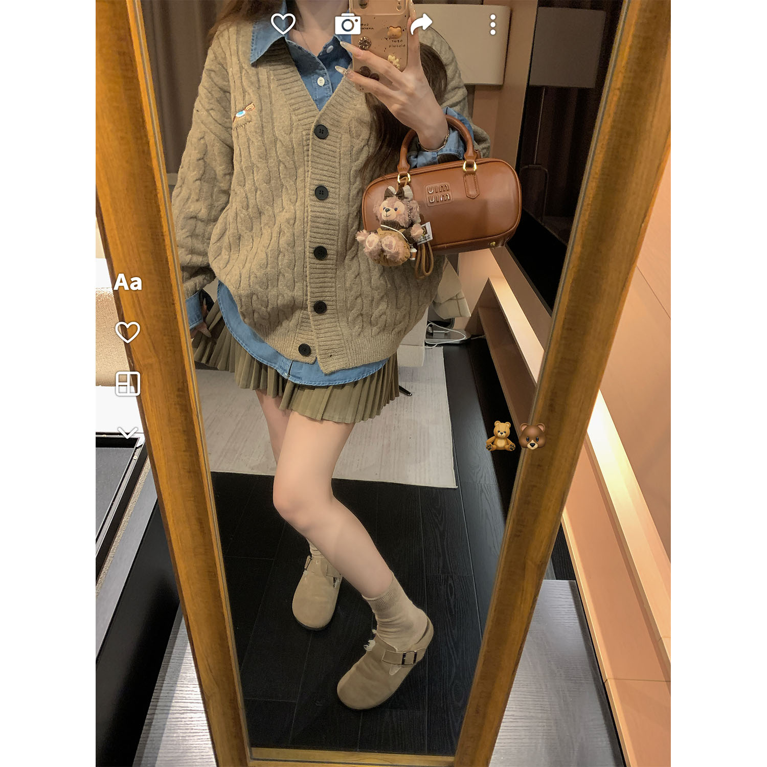 DDXZ夕子10月20日新品20点上新【蓝色小马刺绣麻花毛衣】