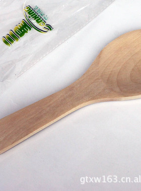 O004B精品白胚木饭勺+10起二元店免邮 百货两元2元会销厂家货源