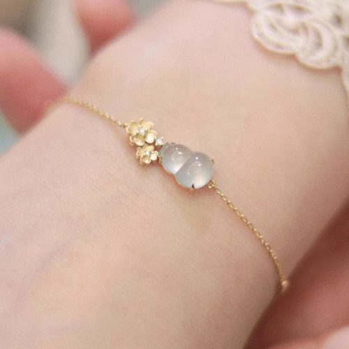 和颜悦色翡翠手链天然珍宝