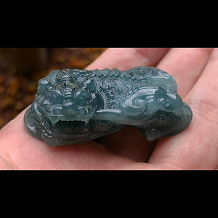 2935翡翠貔貅吊坠男女冰糯种高端玉石器霸王皮丘挂件天然A货招财