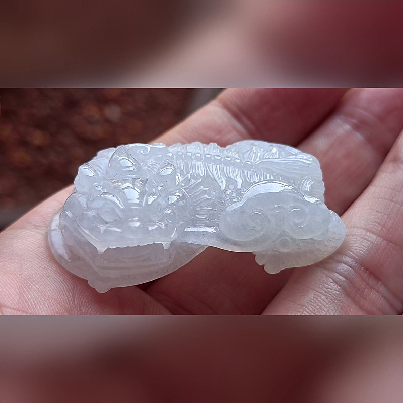 4740翡翠貔貅吊坠男女冰糯种高端玉石器霸王皮丘挂件天然A货招财