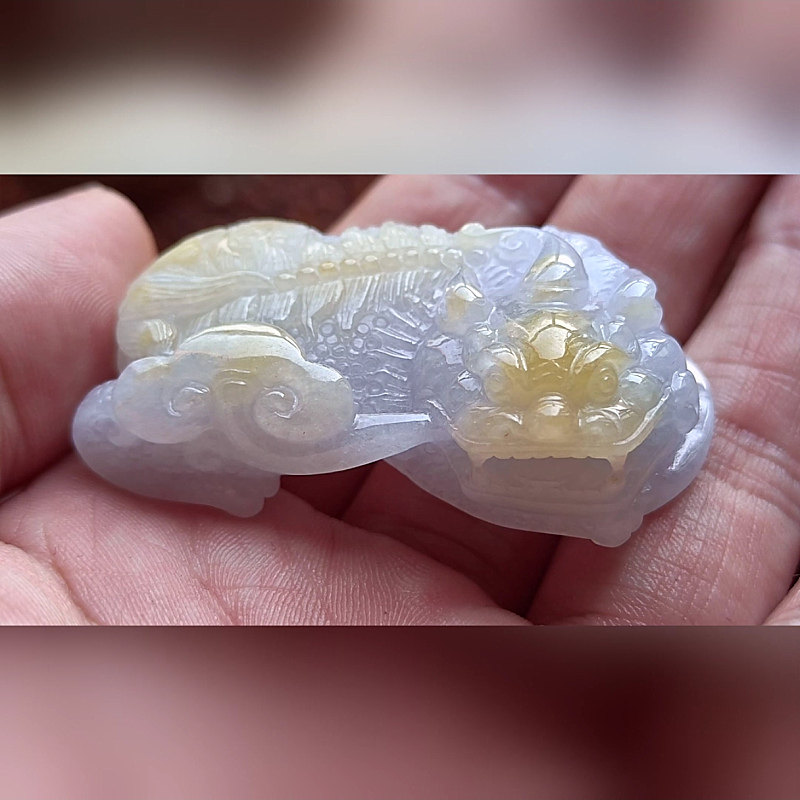 9745翡翠貔貅吊坠男女冰糯种高端玉石器霸王皮丘挂件天然A货招财