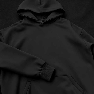 重磅连帽加绒卫衣男款简单套头帽衫男生冬季内搭打底黑色纯棉外套