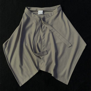 灰色布艺绑带一片式 跳舞运动休闲叠穿屁帘腰带配饰潮 腰封男女同款