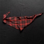 叠穿下摆裤 挂饰潮牌配饰红色格子一片式 三角巾腰链男女同款 链配饰