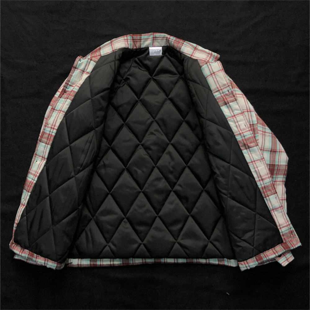 新年衣服红外套男款高级感红色格子棉服棉衣男生棉袄潮牌冬季上衣