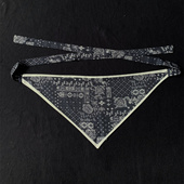 叠穿配饰 一片式 新款 复古腰果花纹黑色三角腰带屁帘男女百搭绑带式