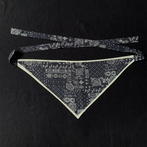 新款复古腰果花纹黑色三角腰带屁帘男女百搭绑带式一片式叠穿配饰