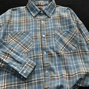 外套情侣美式 2025男士 复古男生蓝格纹衬衣男 男款 春秋蓝色格子衬衫