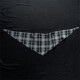 手巾腰巾 户外黑白撞色大格子三角巾围巾领巾男女同款 英式 风秋季