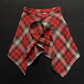 新款 美式 红色格纹拼色小屁帘儿童小孩小学生小朋友cosplay配饰潮