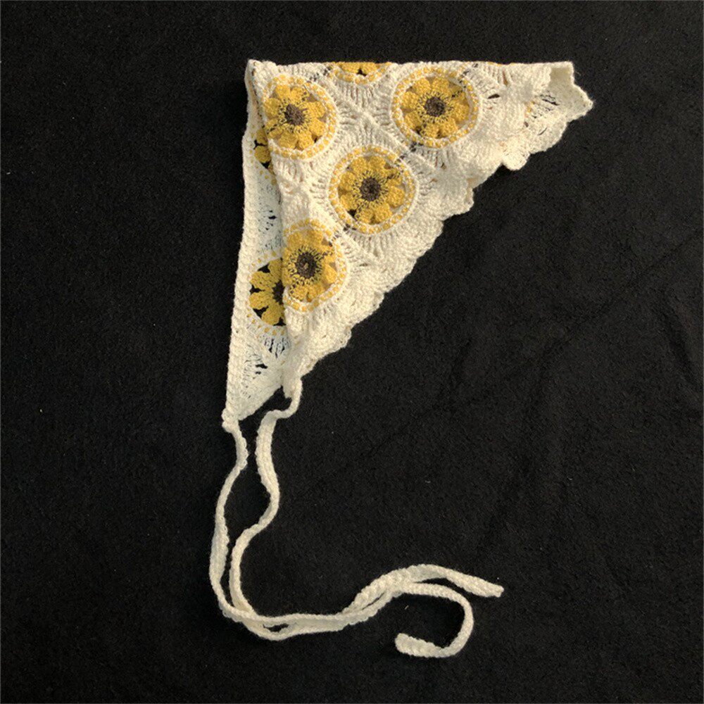 春秋日式韩版头戴三角巾多巴胺头巾甜美少女风头饰束发带网红帽子