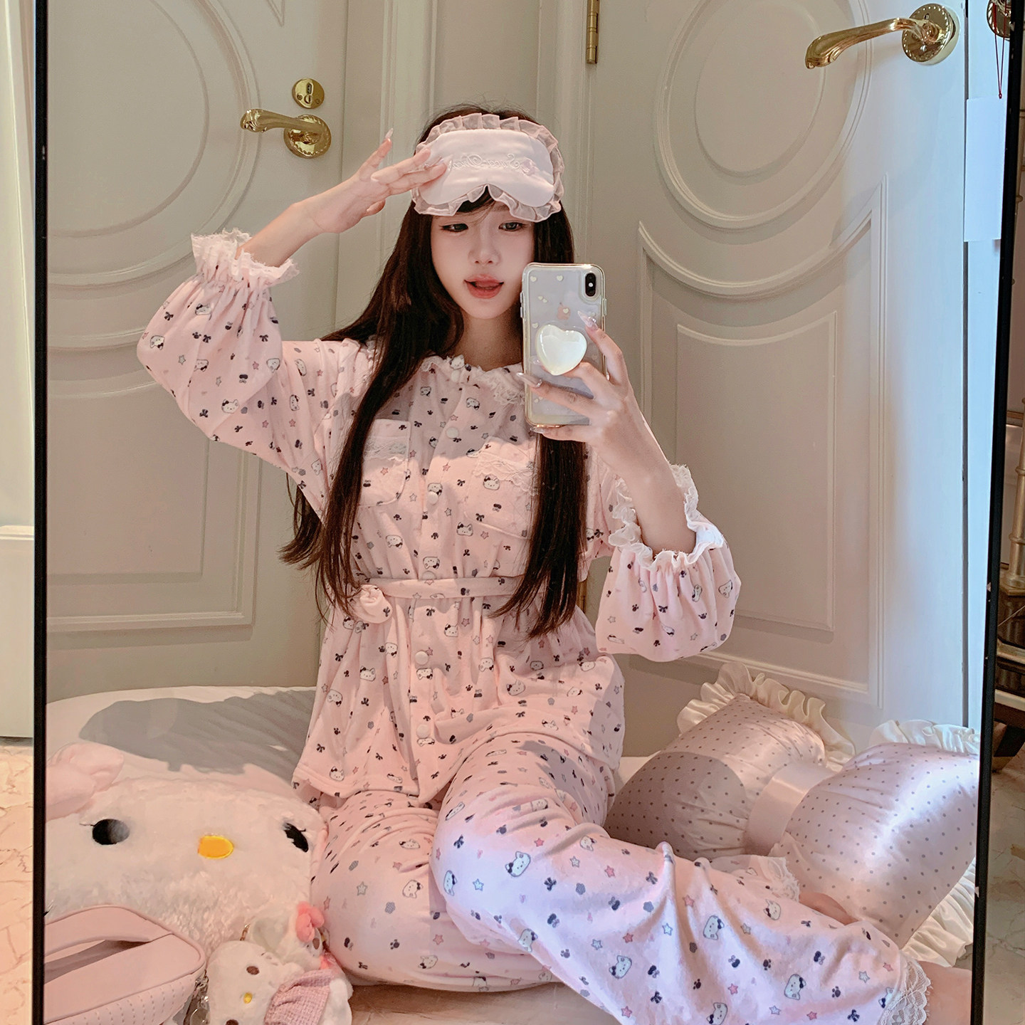 秋冬甜妹软萌保暖海岛绒家居服