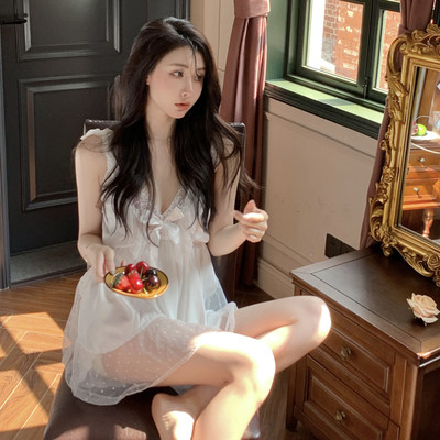 欧若拉性感冰丝家居服睡衣