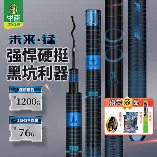 中逵未来锰钓竿硬度13H16H20H强悍硬挺黑坑专钓杆飞磕飞抄飞鱼竿