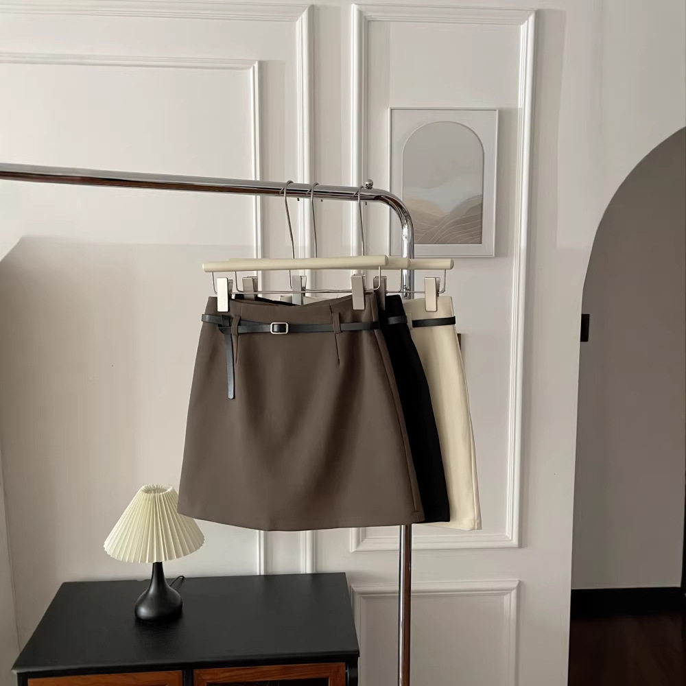 腰带职业西装半身裙女小个子2026春夏防走光A字包臀裙外穿短裙子