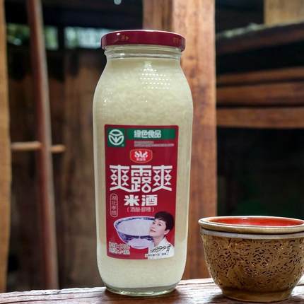 湖北特产孝感米酒爽露爽920g糯米酒酿甜酒醪糟米酿低度滋补酒桃胶