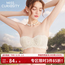 好奇蜜斯无肩带内衣防滑女抹胸裹胸文胸罩套装 薄蕾丝大胸显小美背
