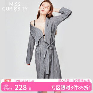 好奇蜜斯日式 家居服 和服浴衣睡衣女春秋性感女士睡袍春夏浴袍长款