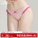 3条98元好奇蜜斯低腰三角女性感蕾丝内裤舒适纯棉抗菌裆2025新款