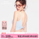 好奇蜜斯美背内衣一体式 女可外穿无痕背心小胸吊带文胸罩薄运动风