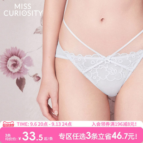 纯欲显腿长7A抗菌裆性感绑带内裤