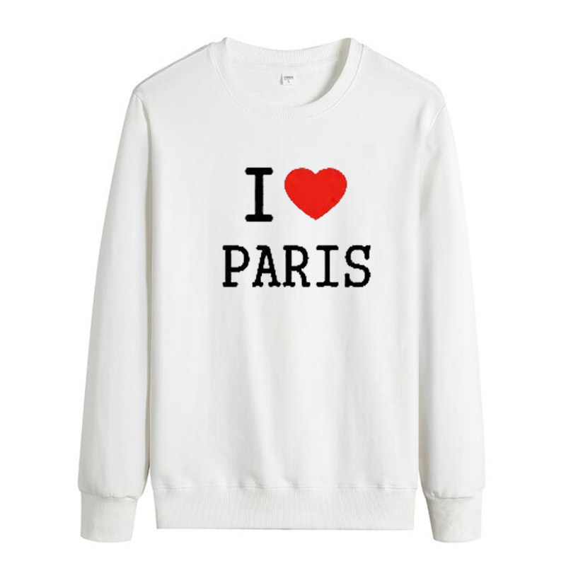 I LOVE PARIS我爱巴黎卫衣香港伦敦旅游纪念长袖衣服城市名字定制