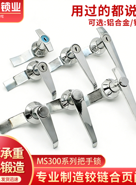 MS303-1把手锁配电柜锁MS304/301/302/305电箱执手锁电控柜按钮锁