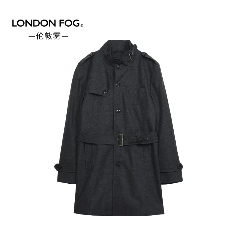 伦敦雾男长袖风衣款外套合身收腰