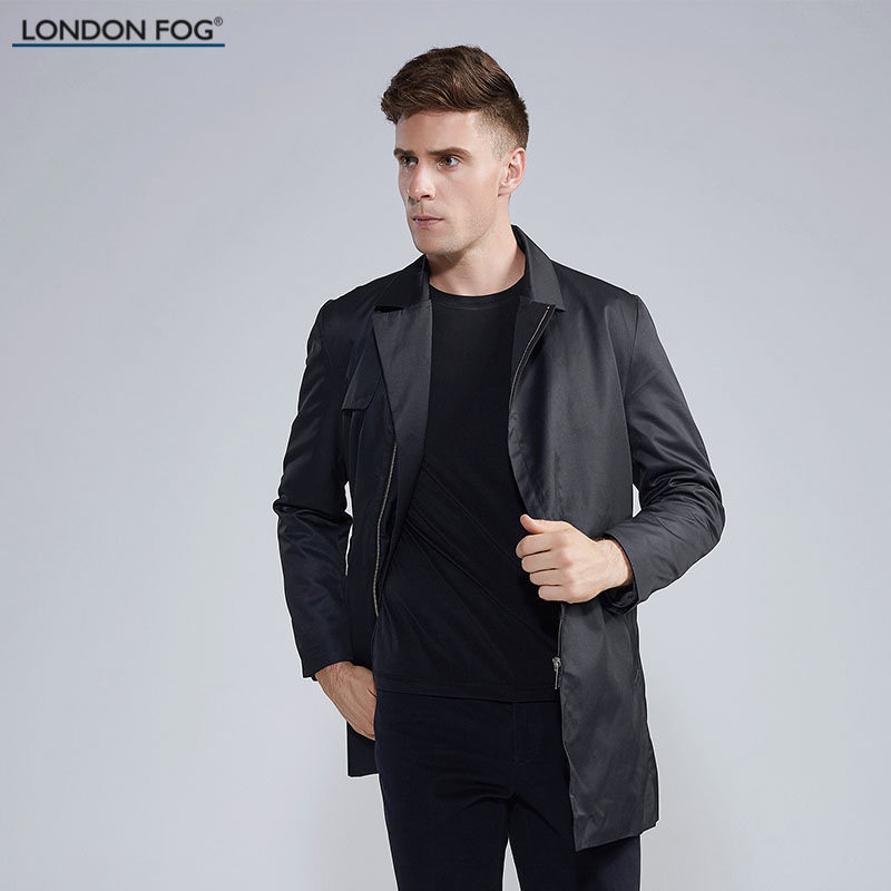 倫敦霧秋冬棉滌英倫合身外套翻領拉鏈通勤中款光澤時尚收腰風衣男在類目 男裝, 風衣中 - 來自Buy2taobao.com提供專業的淘寶代購服務