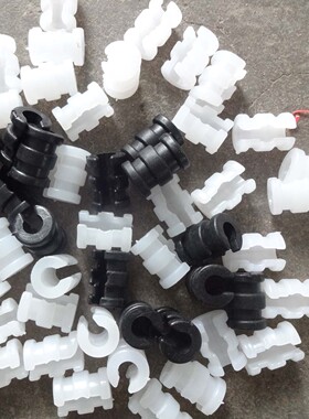 9mm塑料脚垫防滑垫钢筋铁凳白色黑色小圆凳子管内套开口脚保护套