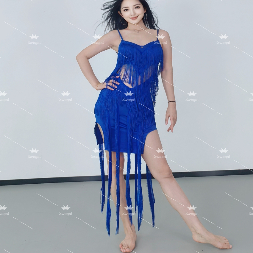 swegal东方舞肚皮舞服装流苏裙