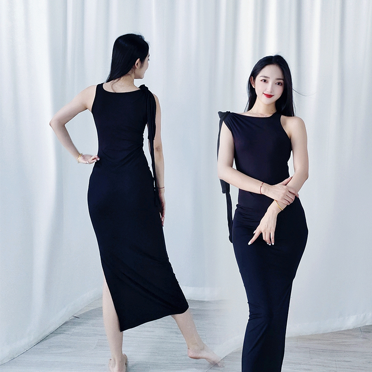肚皮舞练功服莫代尔连衣裙晚礼服
