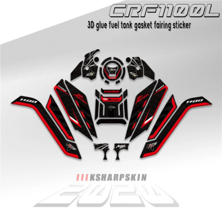 适用 新款本田新非双 CRF1100L 改装车贴 前挡泥板贴 油箱贴 侧贴